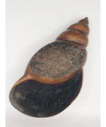 Vintage Solid Wood Hand Carved Seashell, Large Wooden Conch Shell - €51,21 EUR