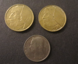 Set of 3 Belgium CoinsTwo 5F 1986 and One 1 Fr 1971 - £0.79 GBP