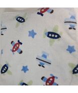 Circo Baby Blanket Airplanes Planes jets White Stars Blue Red Green 2009... - $94.00