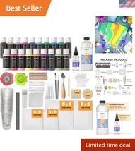 Comprehensive Acrylic Pouring Set with 19 Colors - Unleash Your Creativity - $60.00