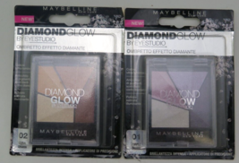 Maybelline Diamond Glow By EyeStudio 01 Purple &amp; 02 Coral *Twin Pack* - £10.35 GBP