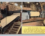 Making Fir Plywood Industrial Lathes Factory Interior UNP Linen Postcard Q2 - $4.90