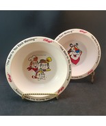 1995 Kellogg&#39;s Melamine Cereal Bowls Tony Tiger &amp; Snap Crackle Pop - £6.05 GBP