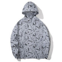 New arrival men /women night colorful  print reflective hooded jacket  fashion t - £66.81 GBP