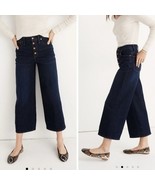 Madewell Wide-Leg Crop Jeans in Hayes Wash: Button-Front Edition Size 28 - $39.95