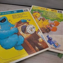 Vintage Sesame Street Kids Frame Tray Puzzle EUC Cookie Monster Big Bird - $7.50