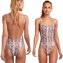 Vitamin A Swimwear Levisa Snake Print Leah High Cut One Piece (S/6) Nwt - $100.00