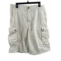 Levis White Cargo Baggy Shorts Size 36 - $26.13