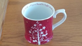 Starbucks Rosanna Red Tree Birds Wish Let Your Heart Be Light Coffee Mug... - £13.54 GBP