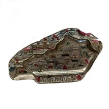 VTG 1950s Travel Souvenir Tin State Map of Kentucky Painted Trinket Tray Ashtray - £11.18 GBP