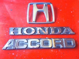  Honda Accord  81-85 OEM set Emblems Genuine Badges  75701 S5A 0100 - £28.31 GBP