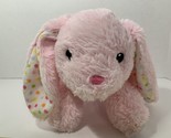 Dan Dee pink plush Easter bunny rabbit pastel polka dots floppy lop ears... - $12.86