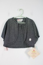 Vtg NOS Herald House S/M Metallic Knit Open Short Sleeve Shrug Sweater - $26.59