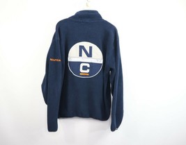 Vtg 90s Nautica Competition Mens S Spell Out Half Zip Fleece Pullover Sweater - £38.91 GBP