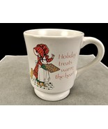 Christmas Keepsake Mug, Vintage Holly Hobbie Footed Genuine Stoneware, M... - £11.69 GBP