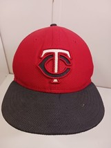 Minnesota Twins New Era 59Fifty Official On - Field Cap Hat Fitted Size 7 - £11.65 GBP