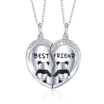 Best Friends Necklaces Panda Heart Pendant - £43.10 GBP
