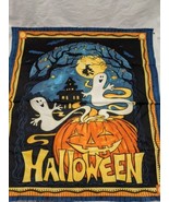 Halloween Haunted House Pumpkin Ghost  Fabric 21&quot; X 23&quot; - £7.56 GBP