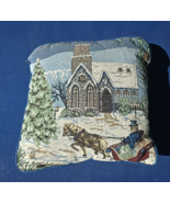 Christmas Tree Carolers Dashing Thru Snow Village Throw Pillow Tapestry ... - $320.98 MXN
