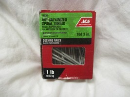 Ace 78830 Nail Deck Galvanized 10d 3&quot; Galvanized Spiral Thread 1 lb. - £13.90 GBP