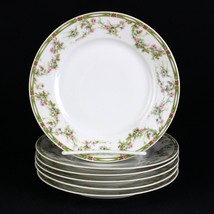 Theodore Haviland Limoges Schleiger 152 Rose Swags Bread Plates 6pc Set, 6 3/8&quot; - £39.91 GBP