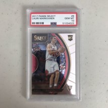 2017-18 Panini Select Lauri Markkanen #8 Concourse PSA 10 Chicago Bulls - £63.87 GBP