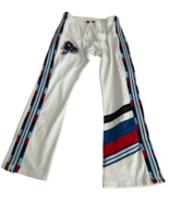 Vtg Women Pepe Jeans 73 London Wht Flare Trackpants XL Joggers Racing St... - $65.55