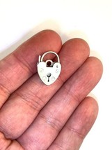 Sterling Silver Heart Shape Clasp Lock. - £39.56 GBP