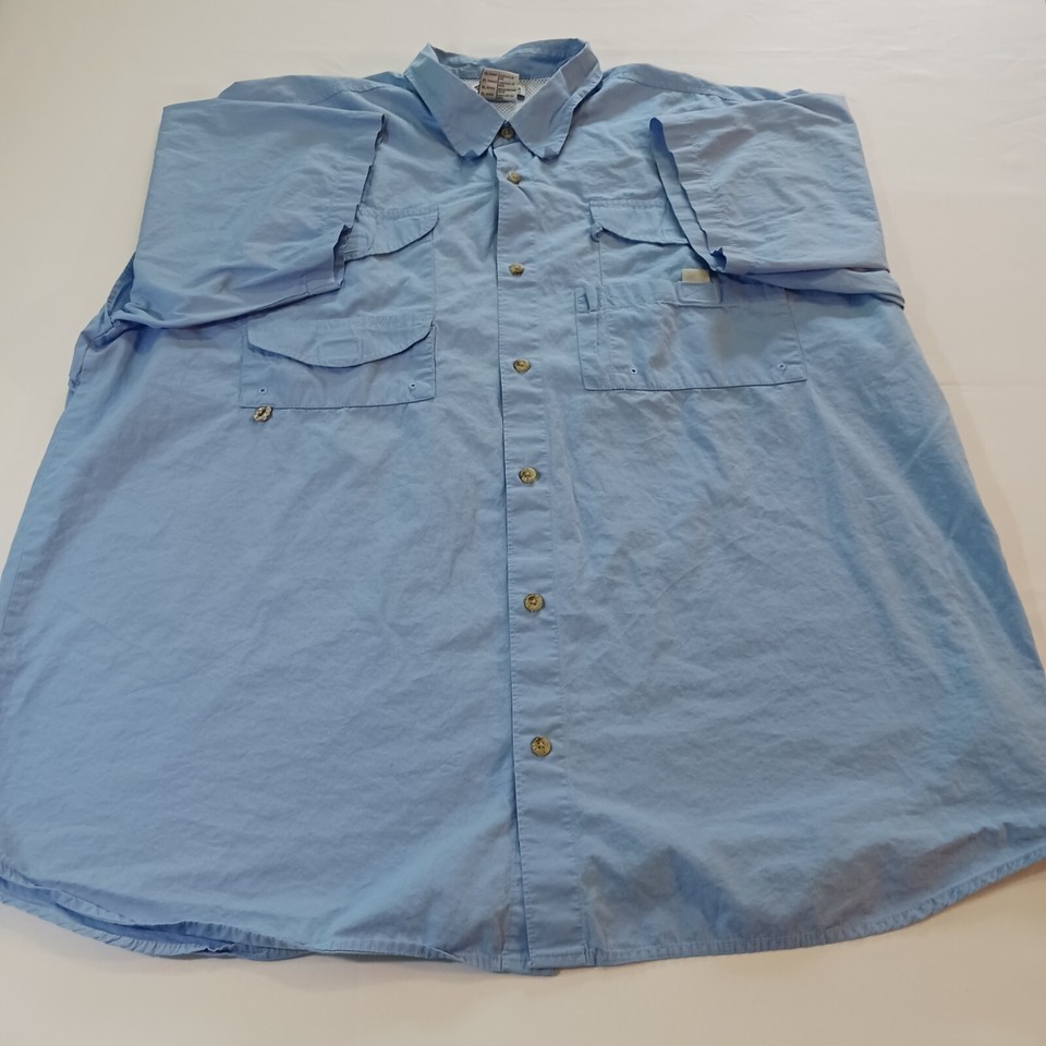 Columbia FM7130 Men’s PFG Bonehead Short Sleeve Shirt Blue Fishing Size XL Item image 11