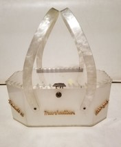 Vintage Pearl White Lucite Purse Martini Manhattan Stinger 1950s VLV 50s... - $475.00