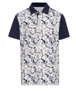 Adidas HR5299 Boy&#39;s Camo Print Golf Polo Top Collegiate Navy ( XL ) - $840.13 MXN