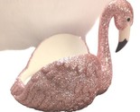 Bath &amp; Body Works Pink Glitter Swan 3-wick Candle Holder Pedestal Stand  - £41.24 GBP