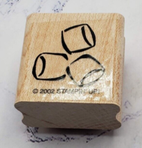 Stampin Up Hot Chocolate Coca Marshmallows Wood Mounted Rubber Stamp - £3.09 GBP