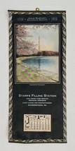 1932 antique WALL CALENDAR rohrerstown pa STARR&#39;S FILLING STATION gas se... - $89.05