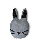 Pottery Barn Teen Emily &amp; Meritt Denim Like Bunny Shaped Pillow Blue Seq... - $393.05 MXN