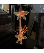Vintage Huang 1984 Fiber Optic Lite Color Changing Orchid Flower Light M... - $964.46 MXN