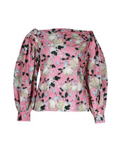 Erdem Off-Shoulder Top In Cotton Women Pink Uk Size 8 - £171.95 GBP