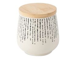 Thyme &amp; Table ~ 7.1 Ounce ~ Ceramic Jar w/Wooden Lid ~ RILEY PATTERN - $25.00