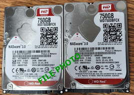 (Lot of 2) Western Digital RED 750GB 2.5&quot; SATA (WD7500BFCX-68N6GN0) NASw... - £62.32 GBP