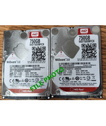 (Lot of 2) Western Digital RED 750GB 2.5&quot; SATA (WD7500BFCX-68N6GN0) NASw... - £62.30 GBP