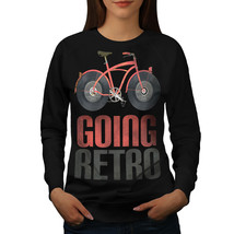 Wellcoda Going Retro Bike Womens Sweatshirt, Record Casual Pullover Jumper - £22.84 GBP+