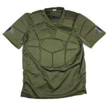 Battle Tested Mens Chest Protector Paintball Shirt Olive OSFM Green Shor... - $29.34