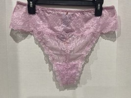 Savage X Fenty By Rihanna Romantic Lace Thong Panty Light Pink Size 2X NWT - $8.99