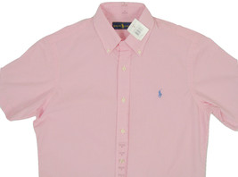NEW Polo Ralph Lauren Gingham Shirt!  Pink &amp; White  Small Squares  Short Sleeved - £35.97 GBP