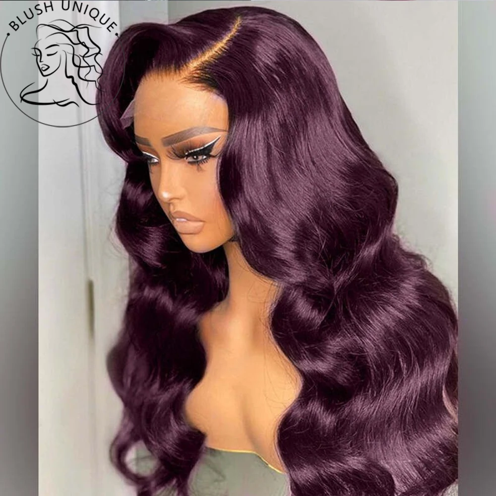 Dark Burgundy Lace Front Wigs Deep Purple Body Wave Lace Wigs for Women 13X4  - £49.01 GBP+