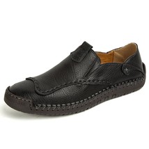 New Men Microfiber Leather Shoes 38-44 Anti-slip Soft Tendon Bottom Outsole Man  - £58.90 GBP