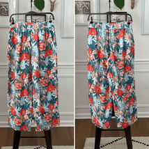 C&amp;C California Floral Print Wide Leg Linen Pants S - $508.89 MXN