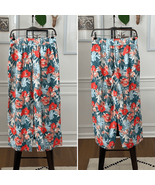 C&amp;C California Floral Print Wide Leg Linen Pants S - $507.84 MXN