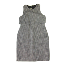 NWT J.Crew Sleeveless Going-Places in Black White Tweed Sheath Dress 14 - £55.69 GBP