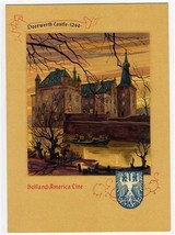 1953 Holland American Nieuw Amsterdam Menu Doorwerth Castle - £15.78 GBP